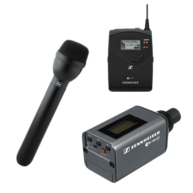 Sennheiser SKP 100 G3-B plug-on zender met ontvanger en microfoon