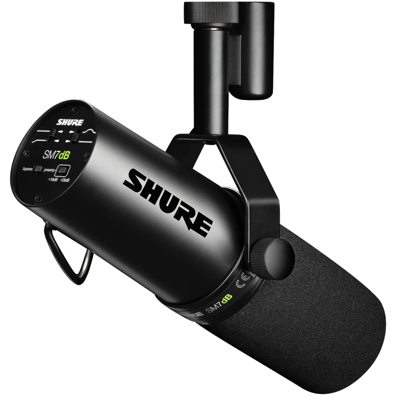 Shure SM7dB dynamische vocal studio podcast microfoon with active Pre Amp