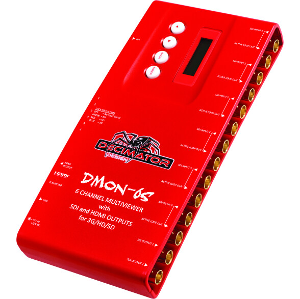 Decimator DMON-6S 6 Channel Multi-Viewer w/ HDMI & SDI Outputs for 3G/HD/SD