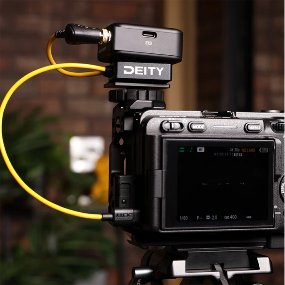 Deity C23 3.5 locking TRS to Sony multi port USB (Compatible w/ Sony FX3/FX30) Timecode Cable